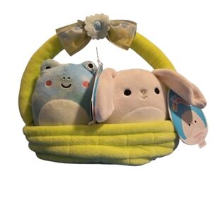 SQUISHMALLOW EASTER BASKET BUNDLE/ FERDIE THE FROG AND VALENTINA THE BUNNY. 2021
